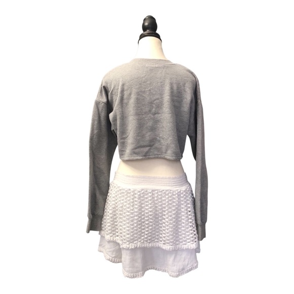 Bozzolo heather Gray Cropped Top - Picture 5 of 7